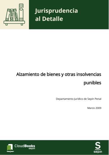 Alzamiento de bienes y otras insolvencias punibles