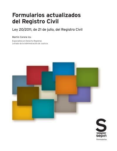 Formularios actualizados del Registro Civil