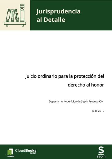 Juicio ordinario para la protección del derecho al honor