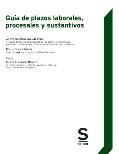Guía de plazos laborales, procesales y sustantivos