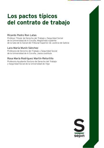 Los pactos típicos del contrato de trabajo