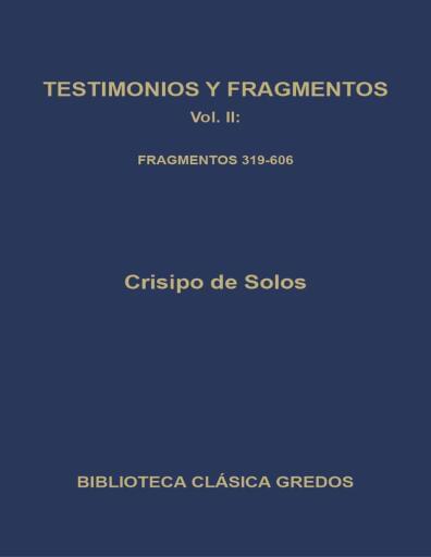 Testimonios y Fragmentos II (319-606)