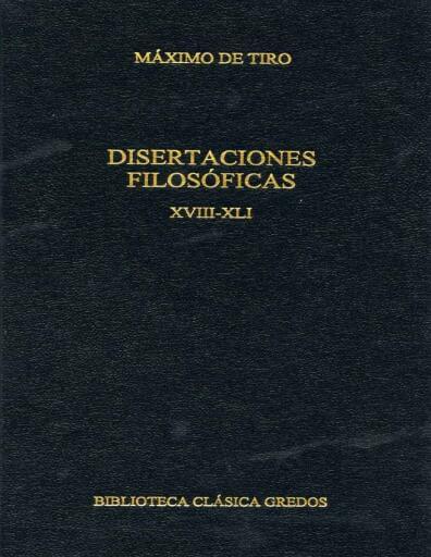 Disertaciones Filosóficas XVIII-XII
