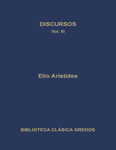 Discursos Vol. III (Aristides)