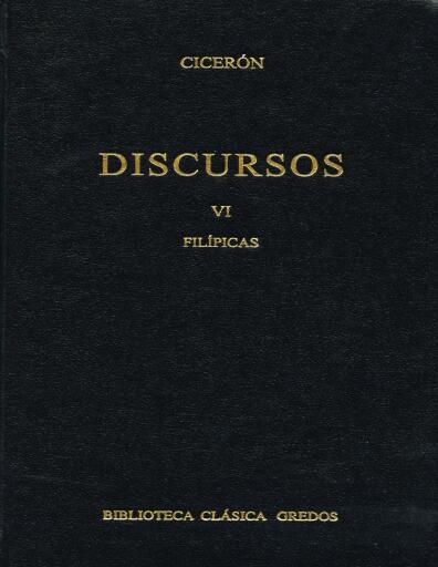 Discursos (Cicerón) Vol. VI Filípicas