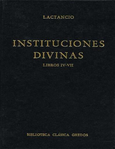 Instituciones Divinas. Libros IV-VII