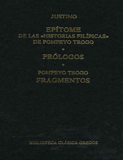 Epítome de las Historias Filípicas Pompeyo Trogo