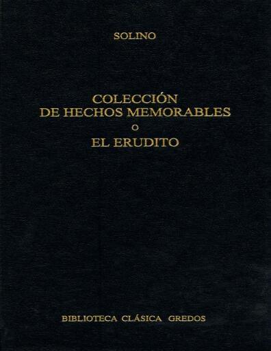 Colección de hechos memorables o el Erudito
