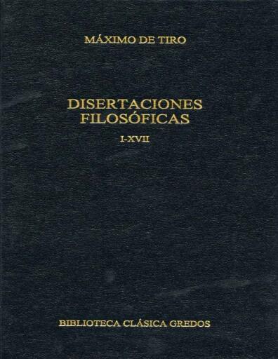 Disertaciones Filosóficas I-XVII