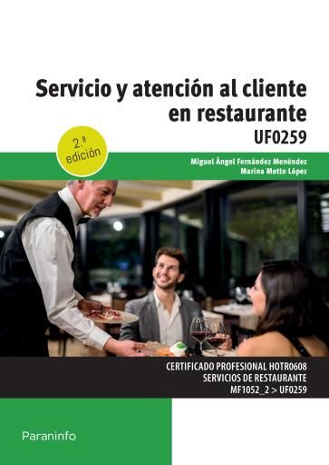 Servicio y atención al cliente en restaurante 2ª ed.