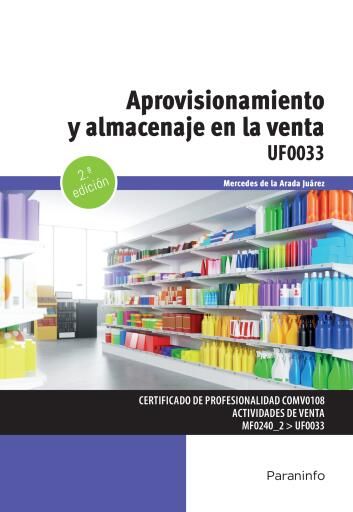 Portada del libro «Aprovisionamiento y almacenaje en la venta 2ª ed.», de Mercedes de la Arada Juárez