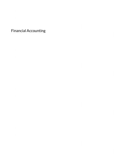 Financial Accounting