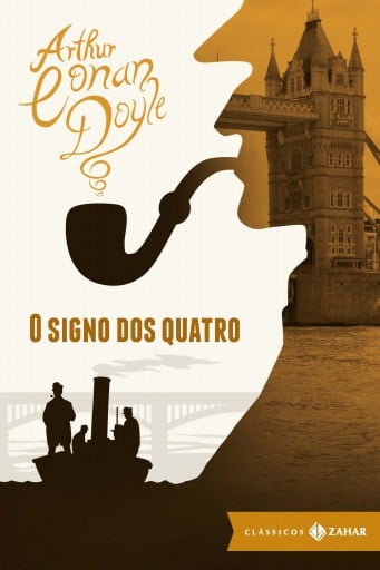 Portada del libro «O signo dos quatro: edição bolso de luxo», de Arthur Conan Doyle