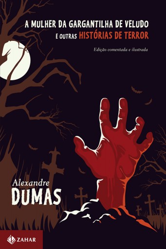 Portada del libro «A mulher da gargantilha de veludo e outras histórias de terror», de Alexandre Dumas