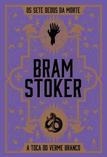 Portada del libro «Os sete dedos da morte & A toca do verme branco», de Bram Stoker