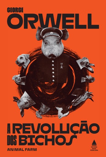Portada del libro «A revolução dos bichos», de George Orwell