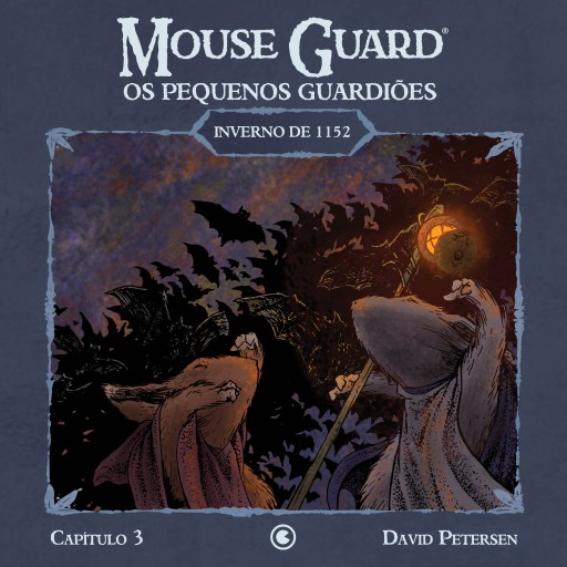 Portada del libro «Mouse Guard – Os Pequenos Guardiões: Inverno de 1152 – Capítulo 3», de David Petersen