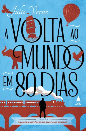 Portada del libro «A volta ao mundo em 80 dias», de Verne Julio
