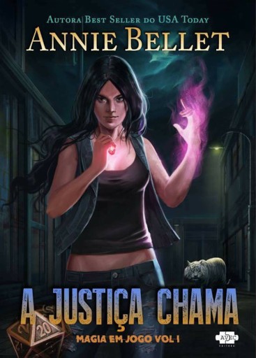 Portada del libro «A Justiça Chama», de Annie Bellet