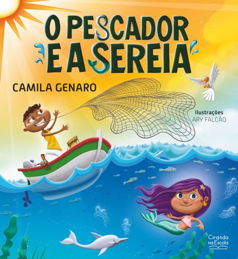 Portada del libro «O pescador e a sereia», de Camila Genaro