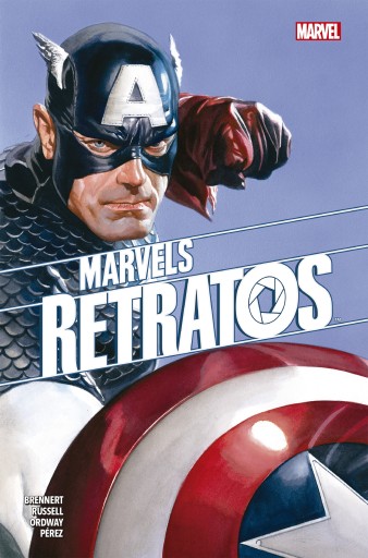 Portada del libro «Marvel: Retratos vol. 01», de Mark Russell