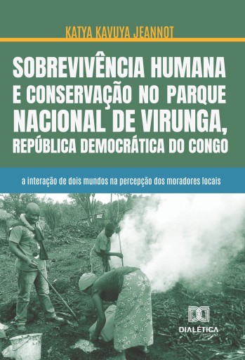Portada del libro «Sobrevivência humana e conservação no Parque Nacional de Virunga, República Democrática do Congo», de Katya Kavuya Jeannot