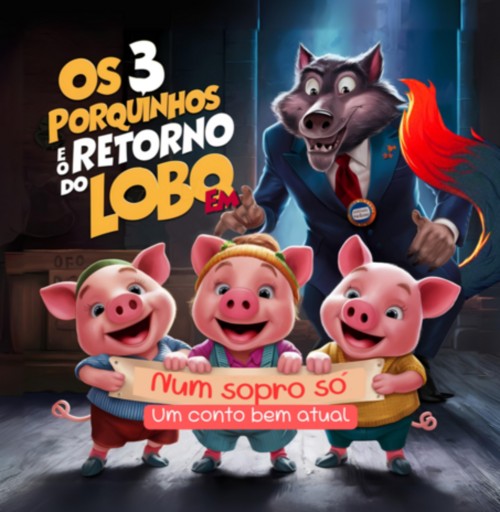 Portada del libro «Os 3 Porquinhos E O Retorno Do Lobo Em "num Sopro Só"», de Eduardo Franceschini Traldi