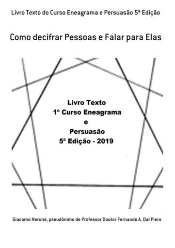 Livro Texto Do Curso Eneagrama E Persuasão 5ª Edição
