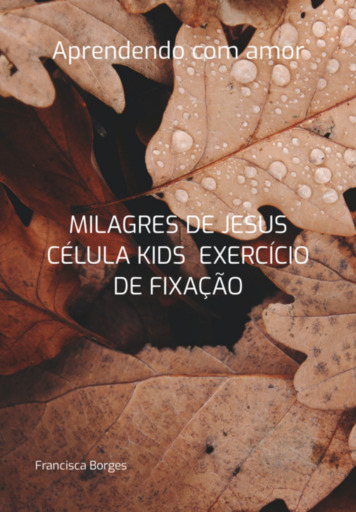 Milagres De Jesus E Exercício De Fixação