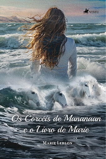 Portada del libro «Os Corcéis de Mananaan e o Livro de Marie», de Marie Leblon