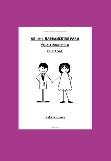 Os 10+1 Mandamentos Para Vida Financeira Do Casal