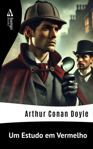 Portada del libro «Um Estudo em Vermelho», de Arthur Conan Doyle