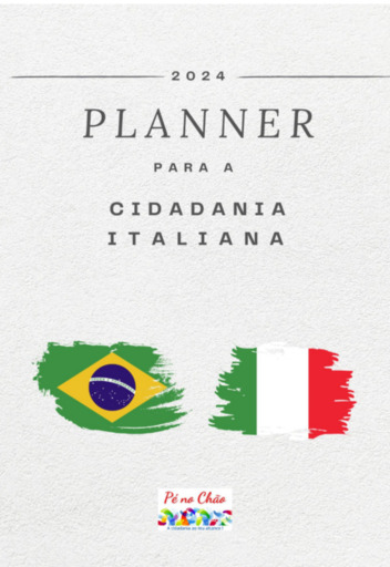 Planner 2024/2025 - Para Cidadania Italiana