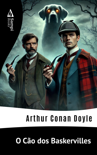 Portada del libro «O Cão dos Baskervilles», de Arthur Conan Doyle