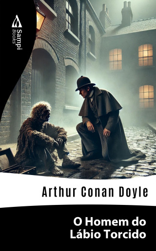 Portada del libro «O Homem do Lábio Torcido», de Arthur Conan Doyle