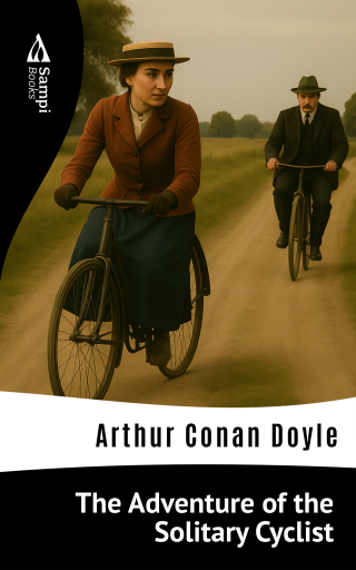 Portada del libro «The Adventure of the Solitary Cyclist», de Arthur Conan Doyle