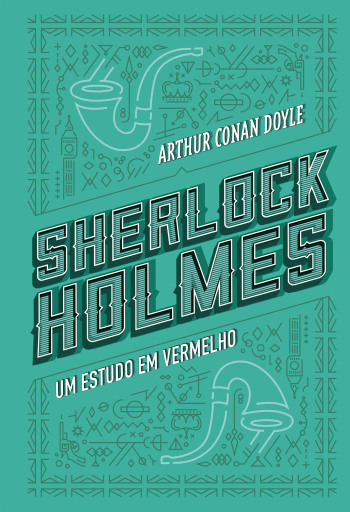 Portada del libro «Um estudo em vermelho», de Arthur Conan Doyle