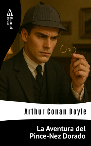 Portada del libro «La Aventura del Pince-Nez Dorado», de Arthur Conan Doyle