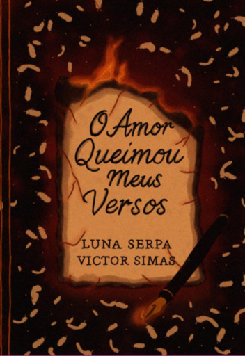Portada del libro «O Amor Queimou Meus Versos.», de Victor Simas; Luna Serpa.