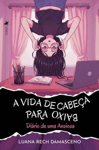 Portada del libro «A vida de cabeça para baixo», de Luana Rech Damasceno