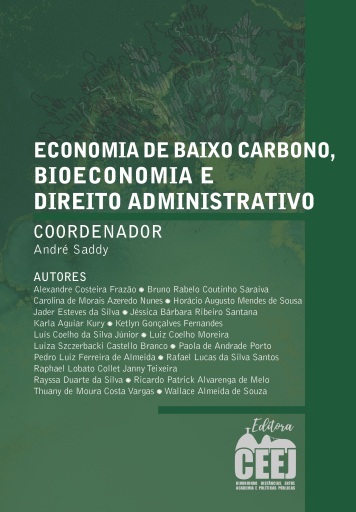 Portada del libro «Economia de baixo carbono, bioeconomia e direito administrativo»
