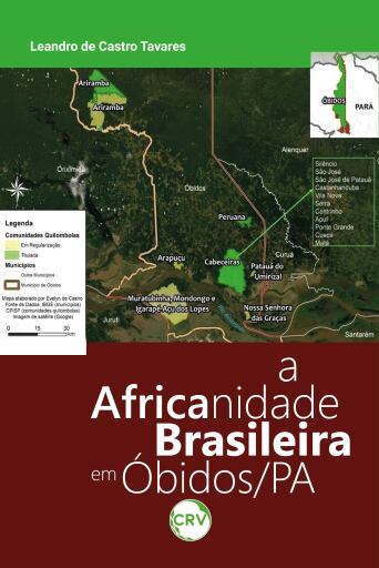 Portada del libro «A africanidade brasileira em Óbidos/PA», de Leandro de Castro Tavares