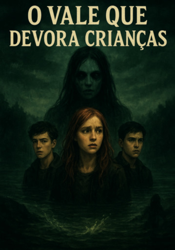 Portada del libro «O Vale Que Devora Crianças», de Fabio Fernando; Fernando Moura; Neuda Fernandes; Beast; Fff; Shark Blue; Sophia Clark;