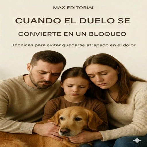 Portada del libro «Cuando el duelo se convierte en un bloqueo: Técnicas para evitar quedarse atrapado en el dolor», de MAX EDITORIAL