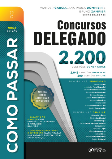 Como passar em concursos de delegado: 2.200 questões comentadas - 9. ed. - 2026.