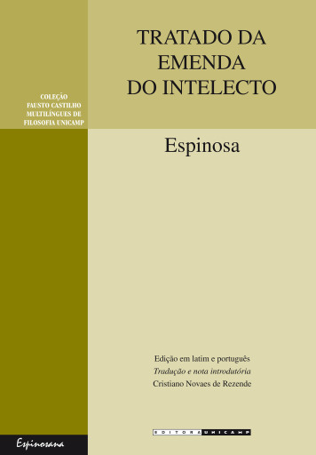 Portada del libro «TRATADO DA EMENDA DO INTELECTO», de Espinosa