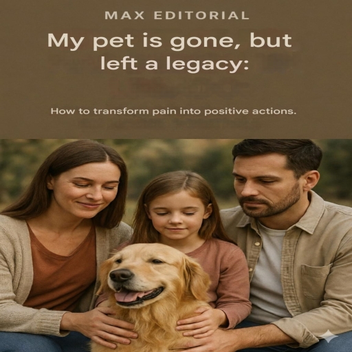 My Pet is Gone, But Left a Legacy: How to Transform Grief into Positive Actions