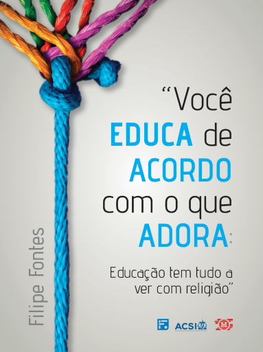 Portada del libro «Você educa de acordo com o que adora», de Filipe Costa Fontes