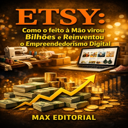 Portada del libro «Etsy: Como o feito à Mão virou Bilhões e Reinventou o Empreendedorismo Digital», de MAX EDITORIAL