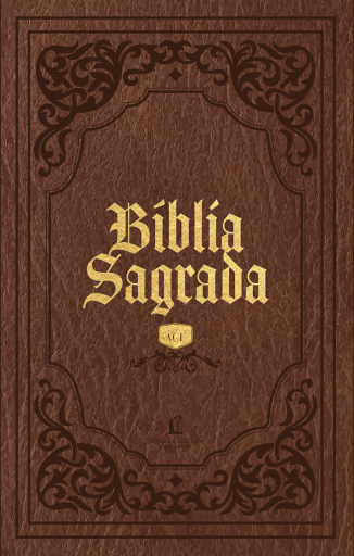 Bíblia Sagrada ACF Slim, Capa luxo marrom, Leitura Perfeita